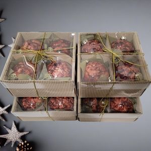 Brown Marble Shatterproof Ornaments